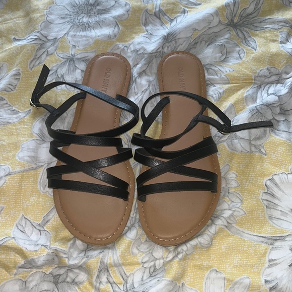Old Navy | Shoes | 35 Black Old Navy Sandalssize 8only Worn Once | Poshmark